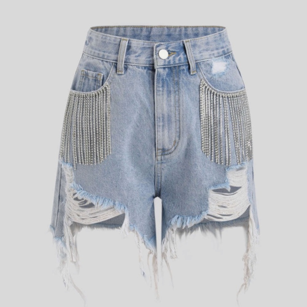 💎 Rhinestone fringe shorts 💎